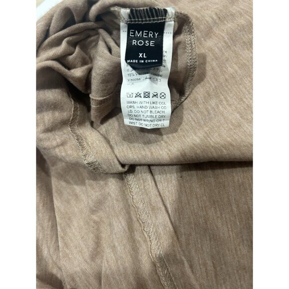 Women’s XL Sleeveless Surplice Wrap Tank Tan Crochet Lace Strap Feminine Ballet - Picture 4 of 5